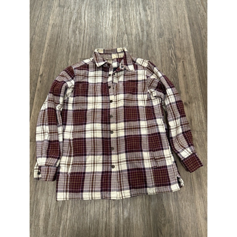 Duluth Trading Shacket Womens S Plaid Flapjack Flannel Shirt Jacket Thermal Line
